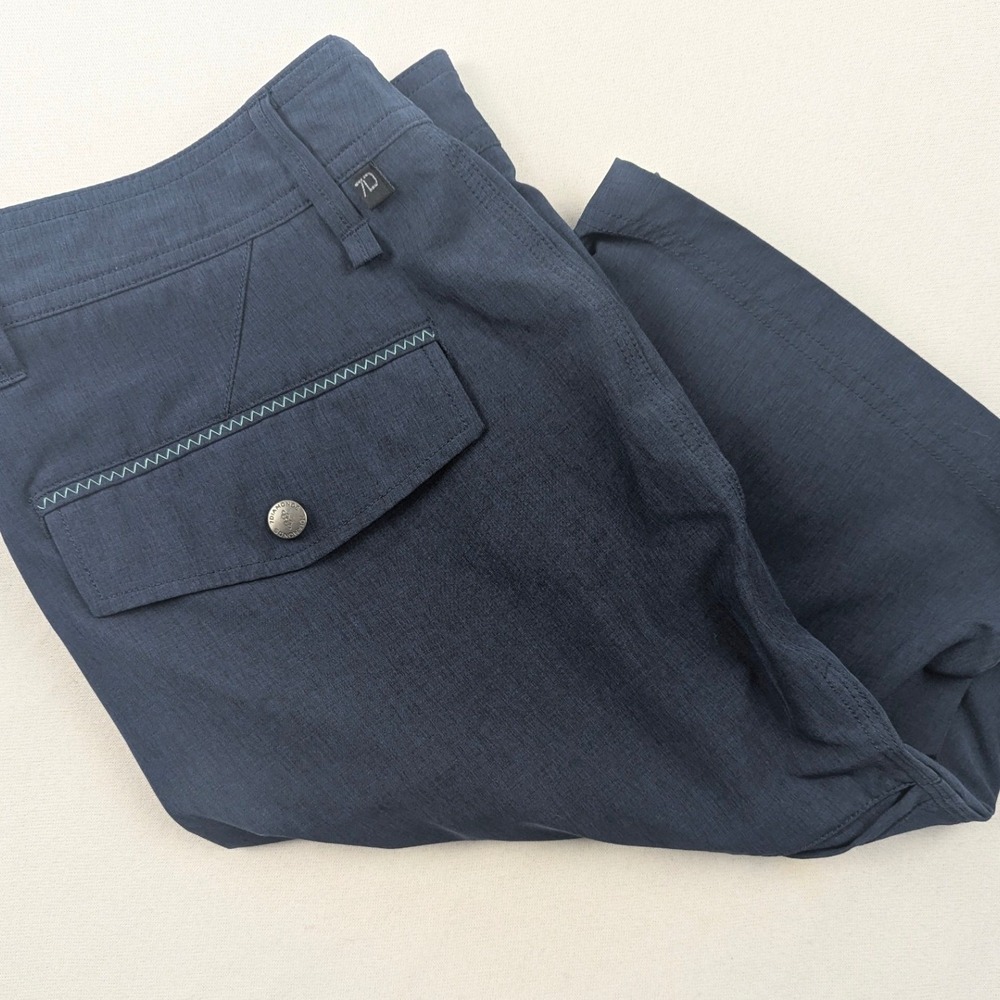 7Diamonds Velocity Performance Shorts Navy Blue Heather Mens 34 STS-107 Stretch